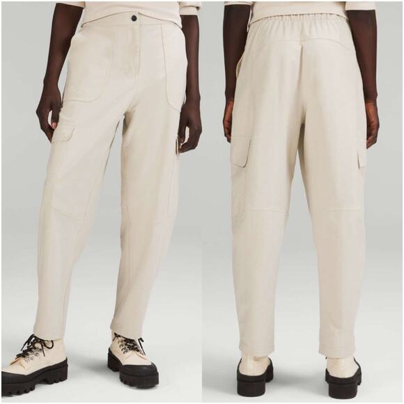 NWT Lululemon Light Utilitech Cargo Pocket High-Rise Pant Natural Ivory Sz 31 - Picture 1 of 13